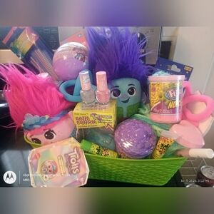 Disney and Trolls Gift Set custom gift basket Girls Christmas Birthday